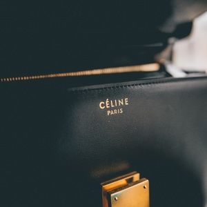 CELINE PARIS BLACK PURSE CALFSKIN